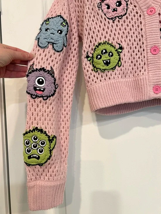 Cute Monster Knit Sweater & Vest Set - Picture 6 of 8